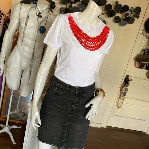 NWOT NORMA KAMALI  necklace tee - Picture 1 of 10